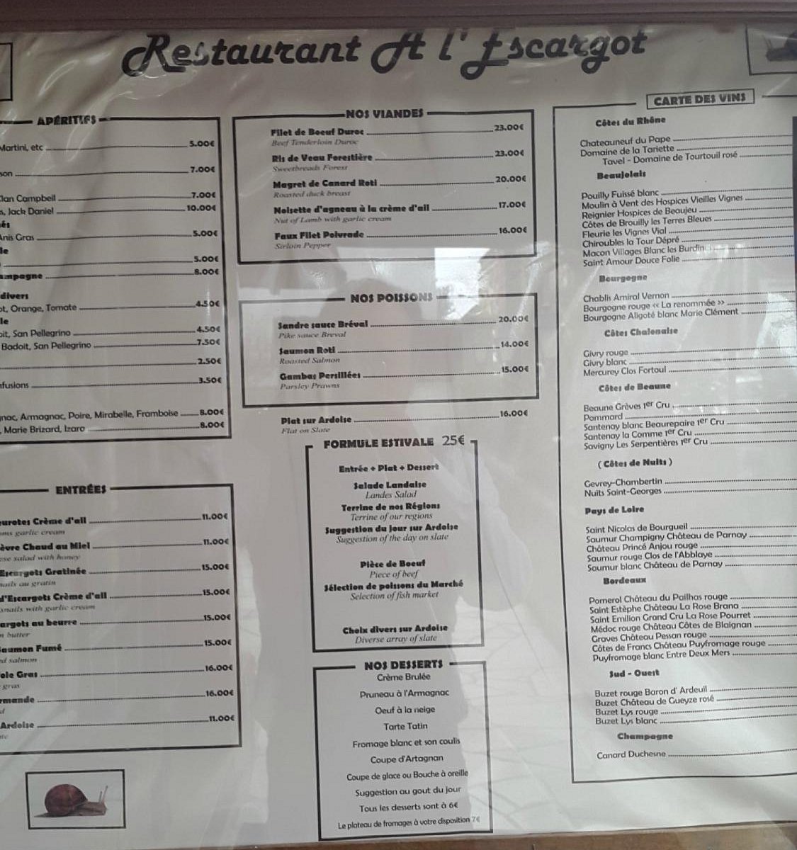 Plat À l'Escargot